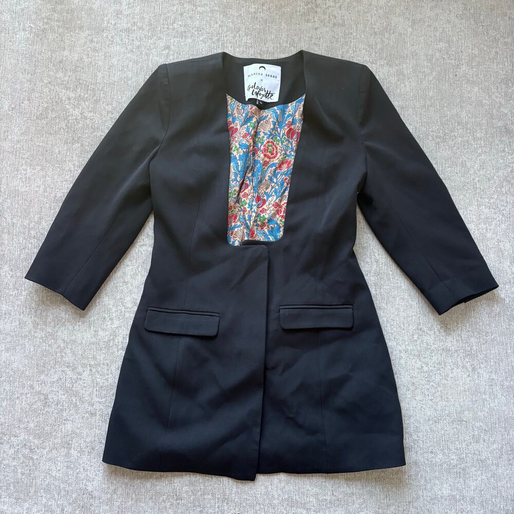 Marine Serre x Galeries Lafayette Black Blazer